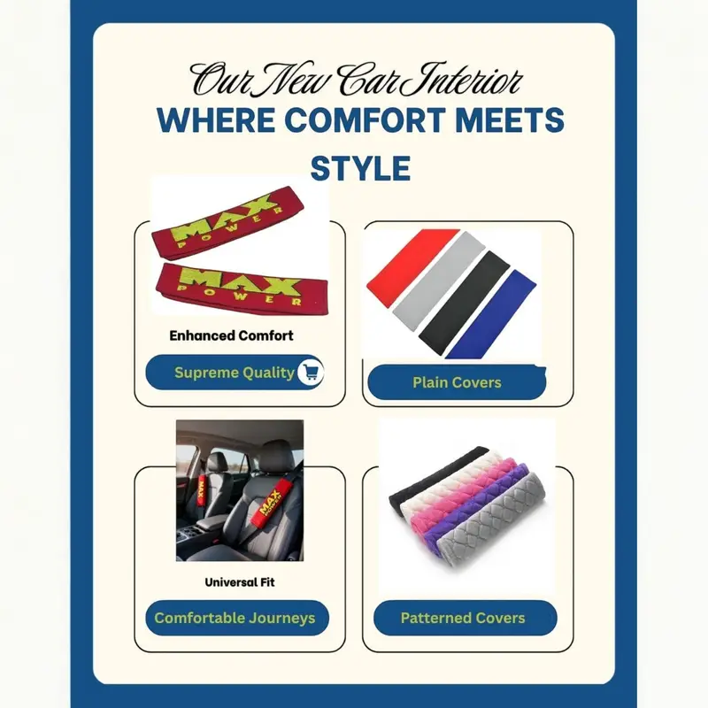 MAX POWER Embroidered Seatbelt Covers, photo 9