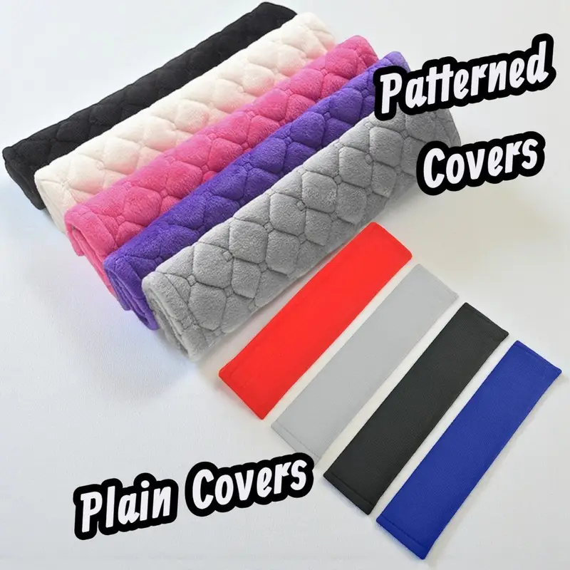 MAX POWER Embroidered Seatbelt Covers: patterned and plain sb