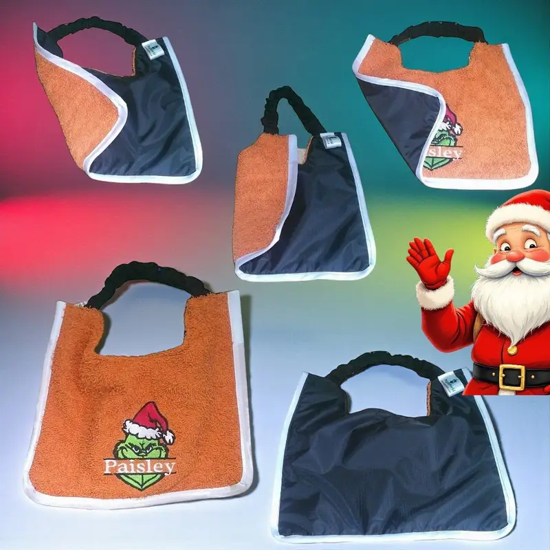 Personalised Christmas Dog Bib: grinch