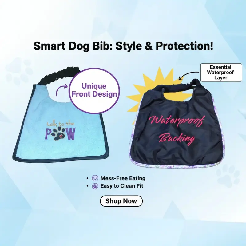 Personalised Dog Bib: talk to the paw