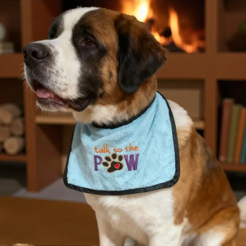 Personalised Dog Bib: talk to the paw