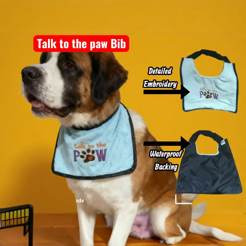 Personalised Dog Bib: talk to the paw