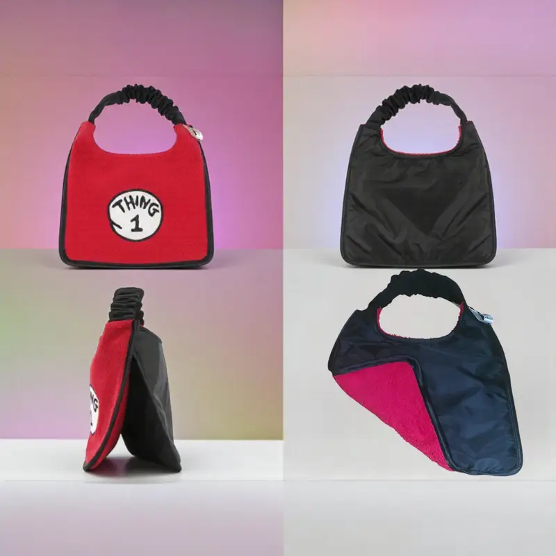 Comic-Style Embroidered Dog Bibs: thing bib
