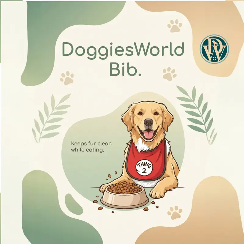 Comic-Style Embroidered Dog Bibs: thing bib