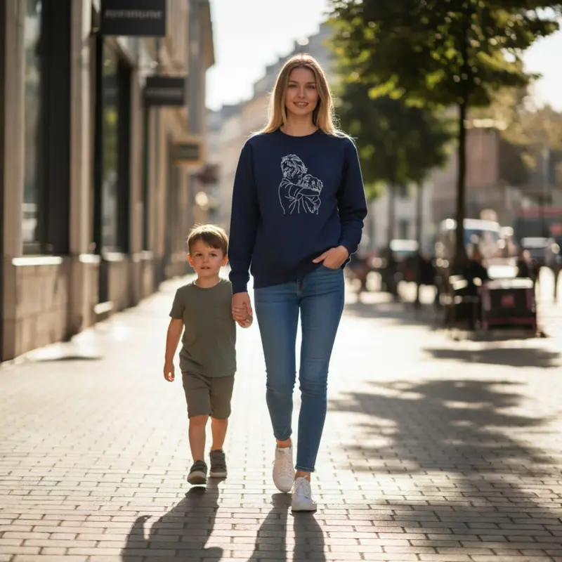 Personalised Boy Hugging Dog Sweatshirt, photo 4
