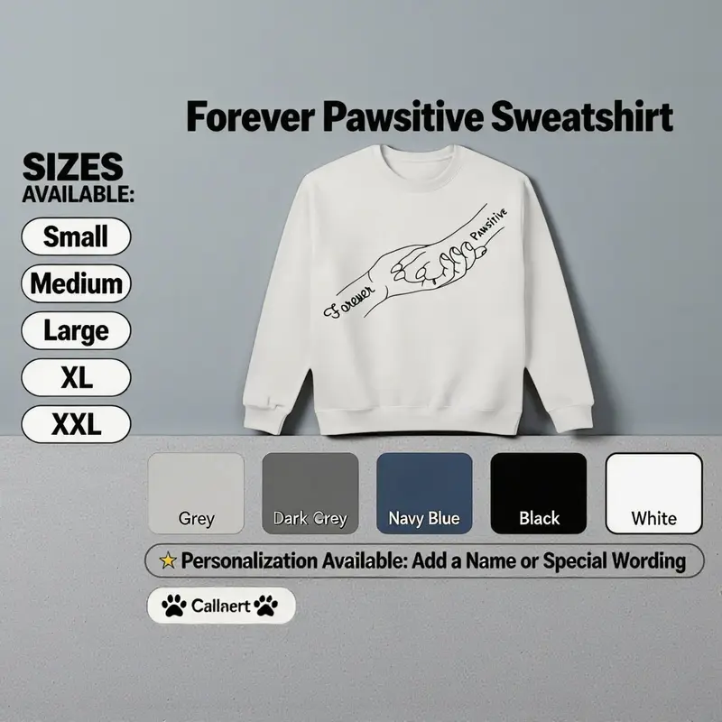 Forever Pawsitive Embroidered Sweatshirt, photo 3
