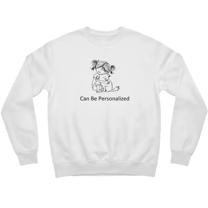 Personalised Girl Hugging Dog Sweatshirt, photo 12