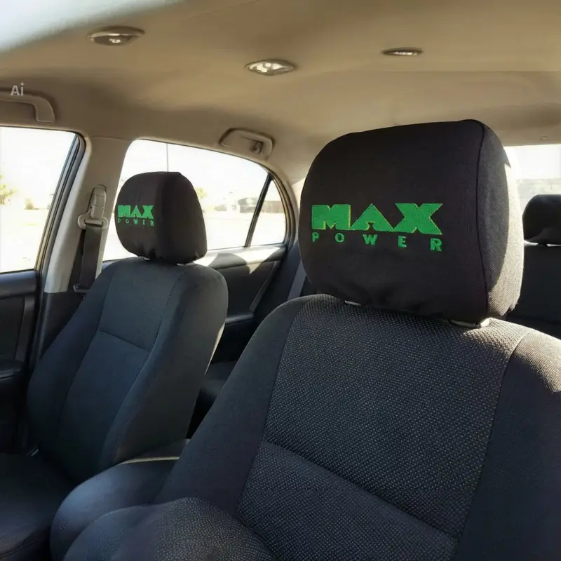 Max Power Embroidered headrest covers, photo 6