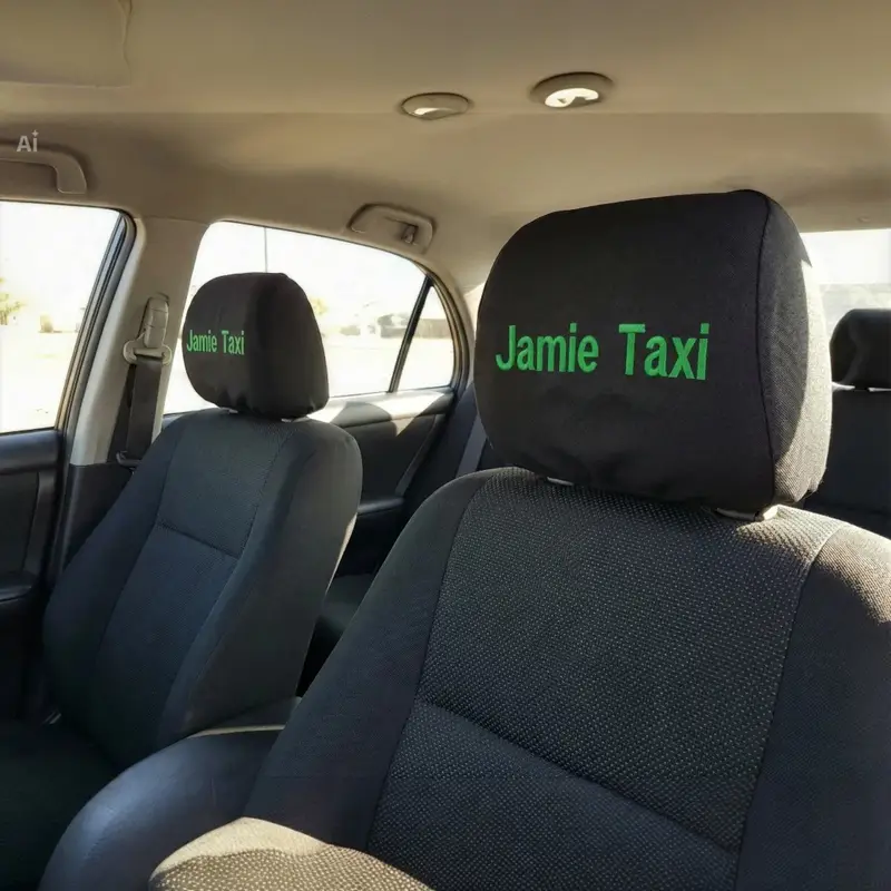 Personalised Car Headrest Covers Pair, photo 2