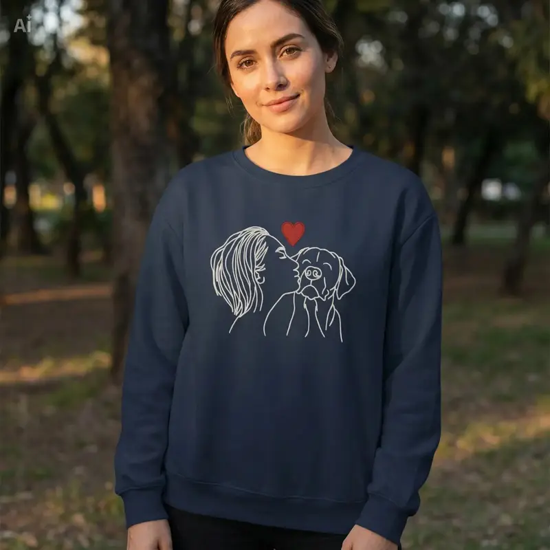 Embroidered Dog Lover Jumper: saint bernard bib4