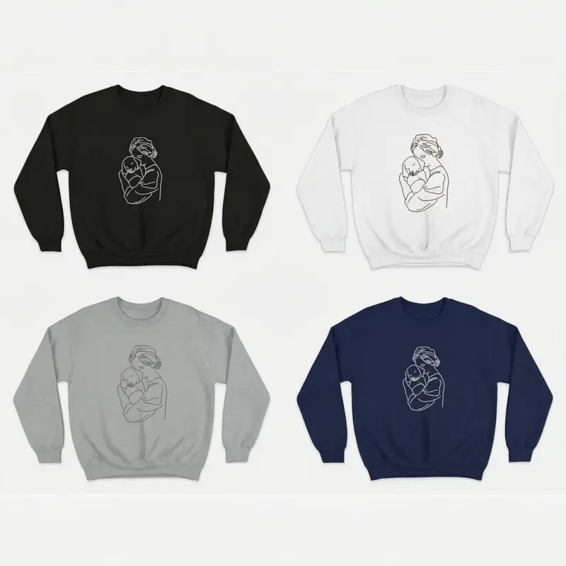 Personalised Dog Mum Sweatshirt: woman hug