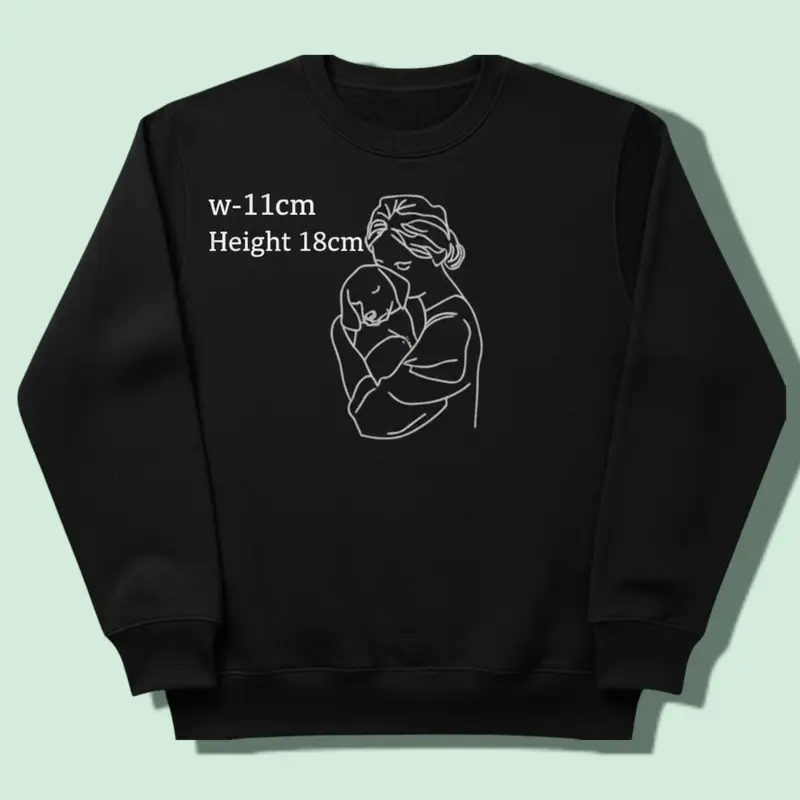 Personalised Dog Mum Sweatshirt: woman hug