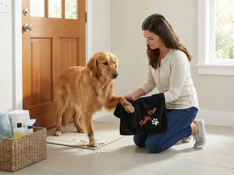 Personalised Dog Towel with Name: amazon pet towel ad6
