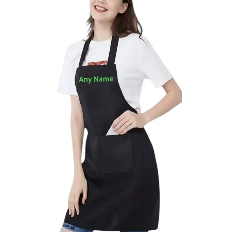 Personalised Black Apron with Custom Name or Message, photo 2