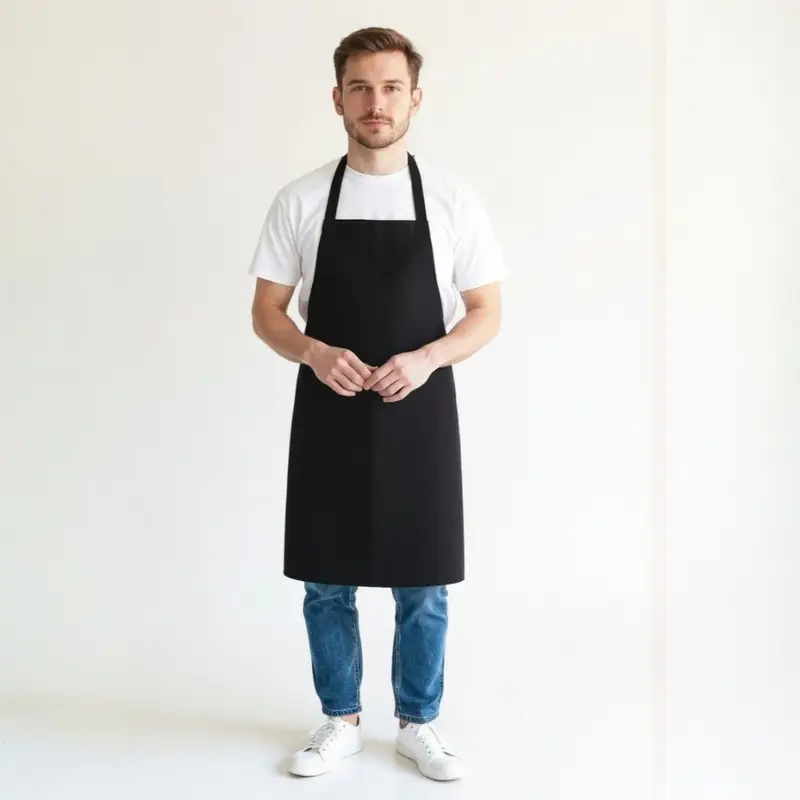 black apron