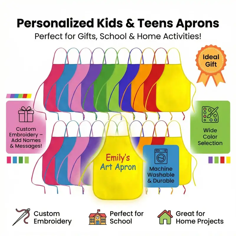 Kids Personalised Apron: custom apron designs4