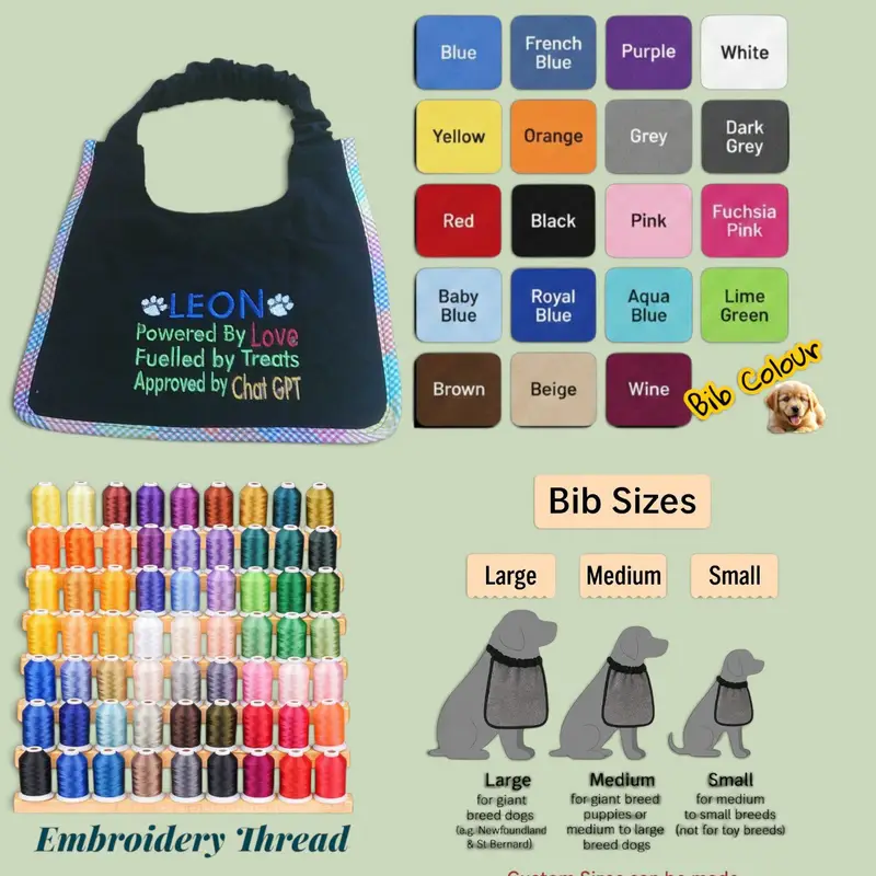 Personalised Dog Bib: chat gpt