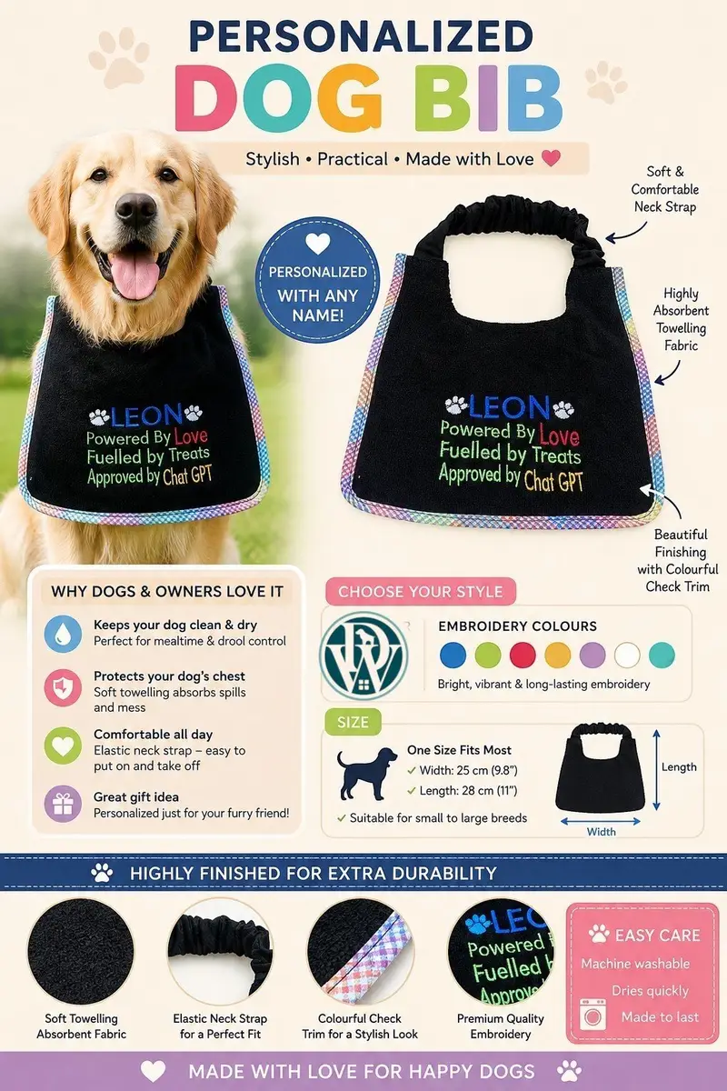Personalised Dog Bib: chat gpt