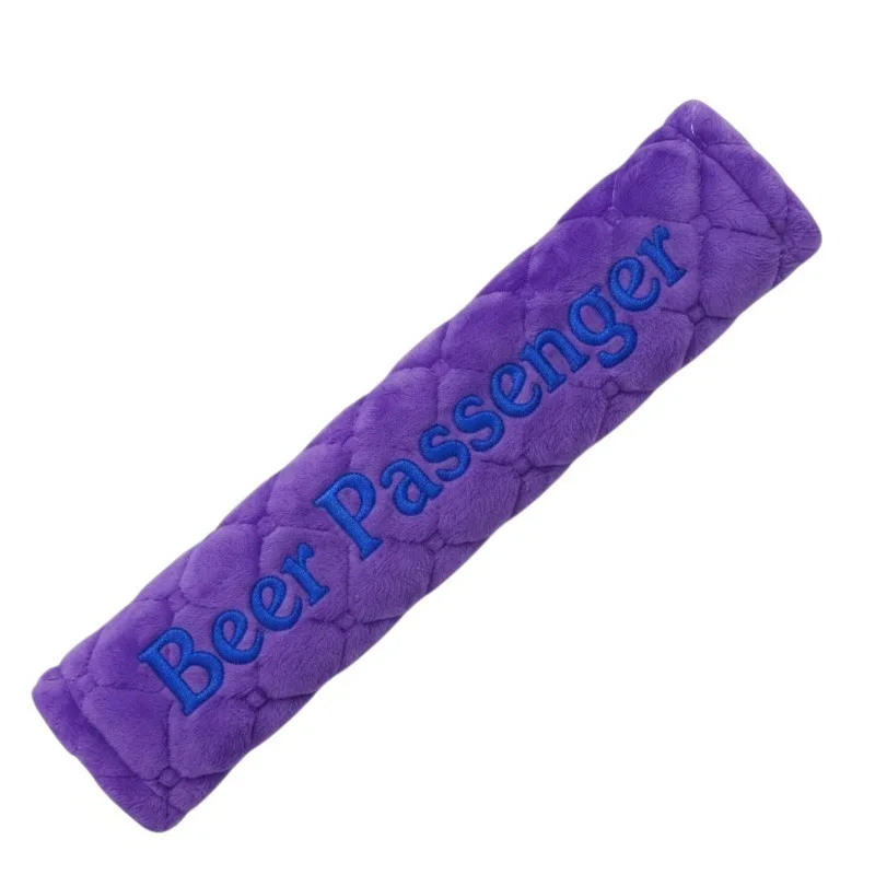 Seat belt cover embroidered with Beer Passenger