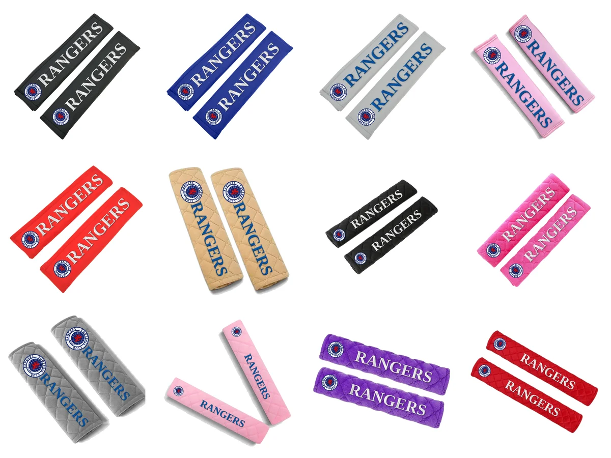 Rangers seat belt covers in every plain and patterned colour