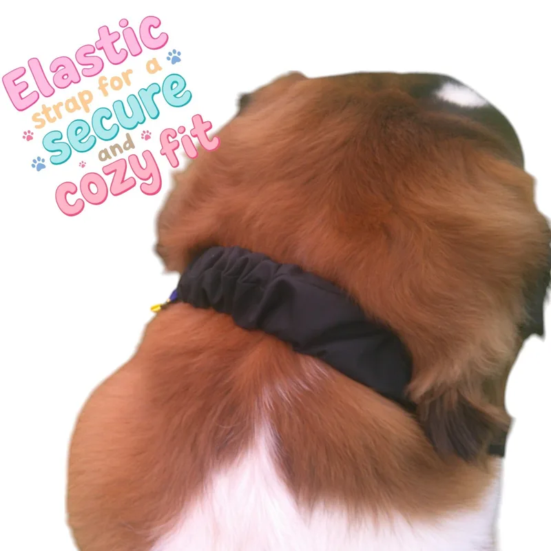 Elastic neck strap for a secure, comfy fit