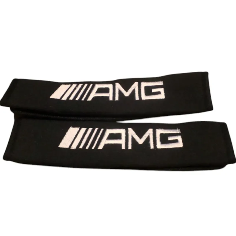 Seat belt covers embroidered with amg